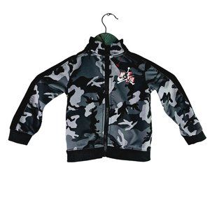 Nike Air Jordan Baby Boy Toddler Gray Camoflage Zippered Jacket, 24M